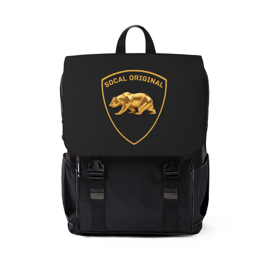 Cali Golden Bear Unisex Casual Shoulder Backpack