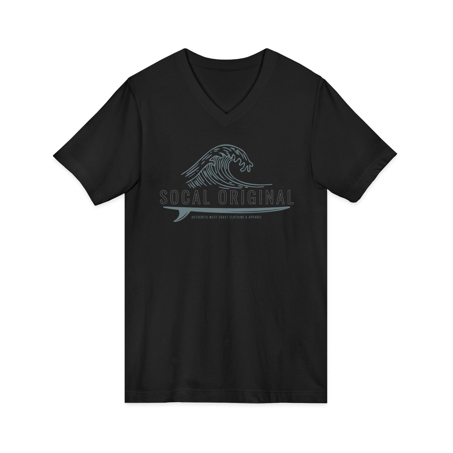SoCal Original Wave Logo Unisex Jersey Short Sleeve V-Neck Tee
