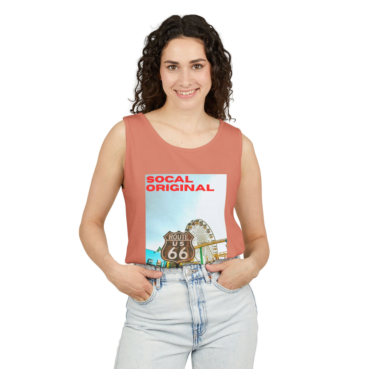 Route 66 Santa Monica Unisex Garment-Dyed Tank Top