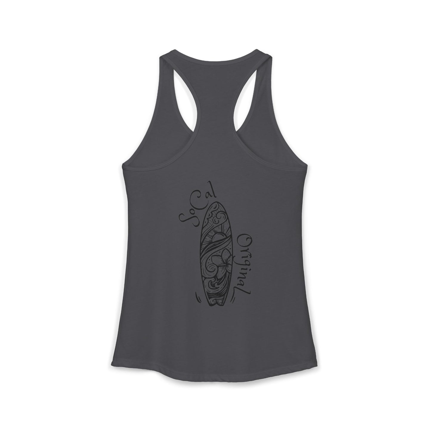 SoCal Original Script + Surfboard Women's Ideal Racerback Tank