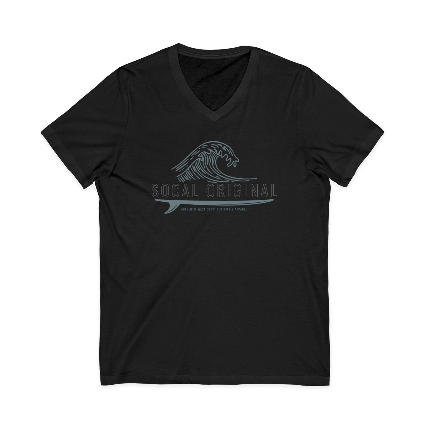SoCal Original Wave Logo Unisex Jersey Short Sleeve V-Neck Tee