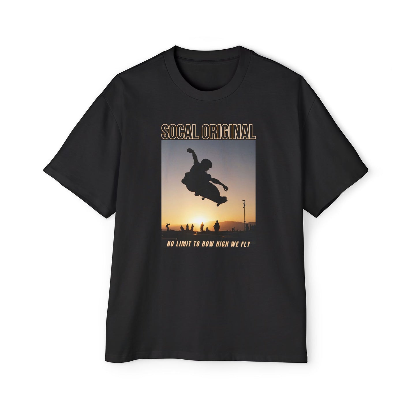 No Limit To HOw High We Fly Men's Heavy Oversized Tee