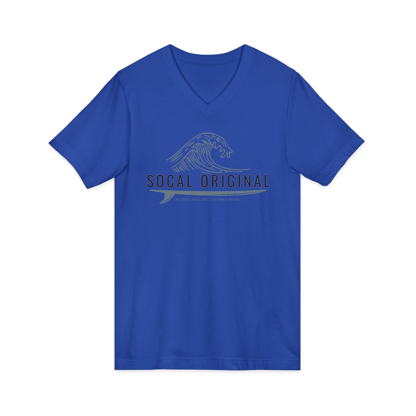 SoCal Original Wave Logo Unisex Jersey Short Sleeve V-Neck Tee