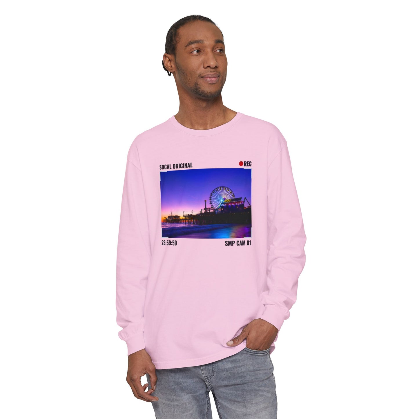 Santa Monica Pier SMP CAM 01 Unisex Garment-dyed Long Sleeve T-Shirt