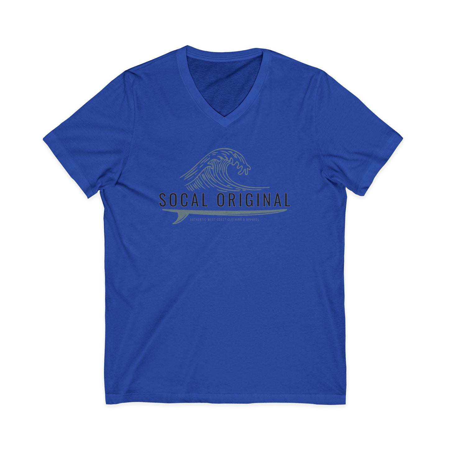 SoCal Original Wave Logo Unisex Jersey Short Sleeve V-Neck Tee