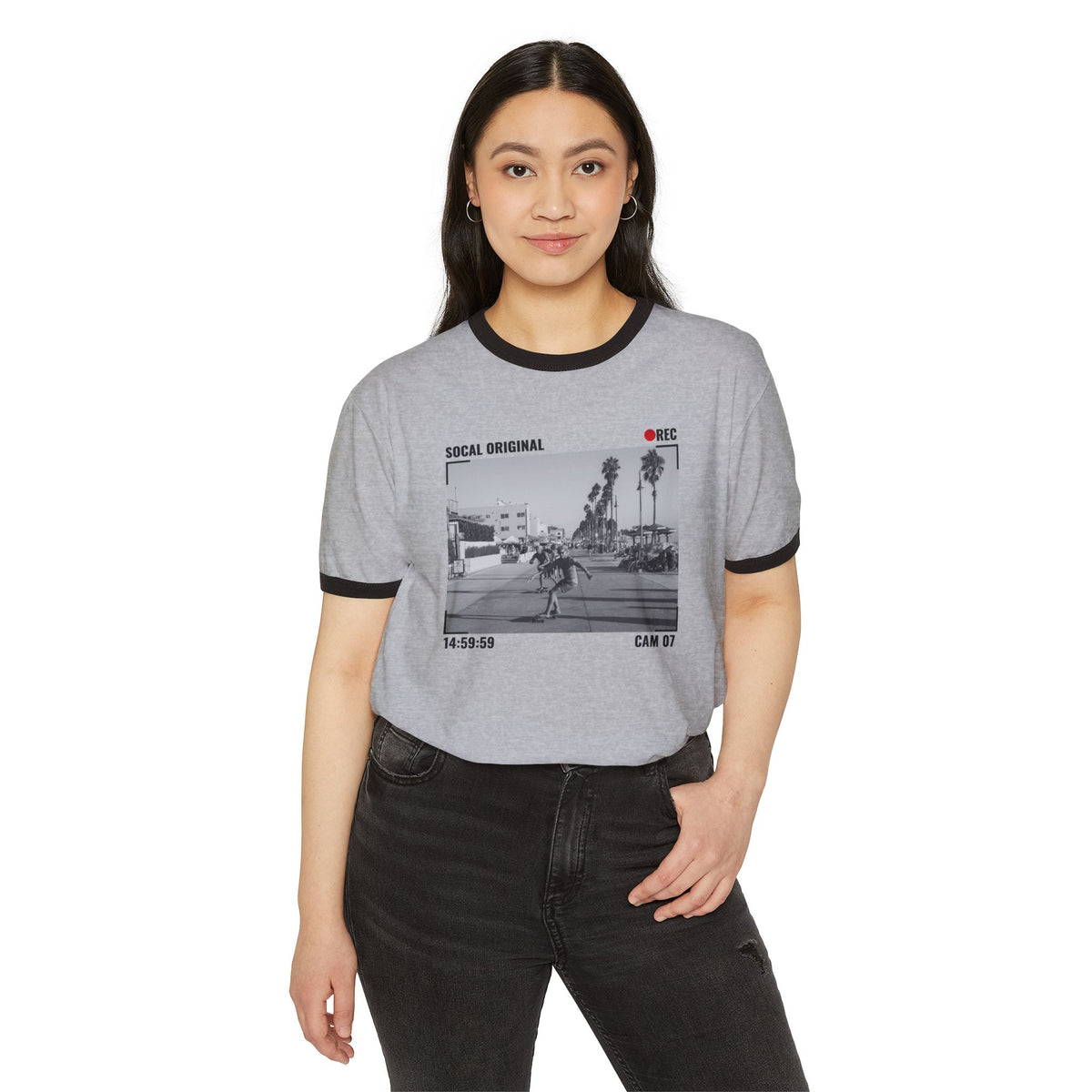 Venice Beach CAM 05 Unisex Cotton Ringer T-Shirt