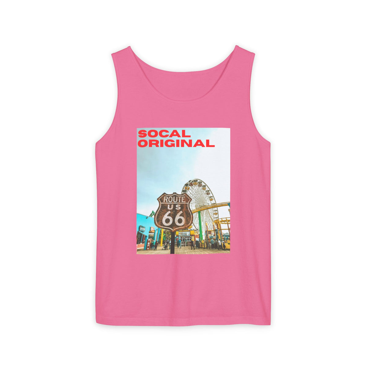 Route 66 Santa Monica Unisex Garment-Dyed Tank Top