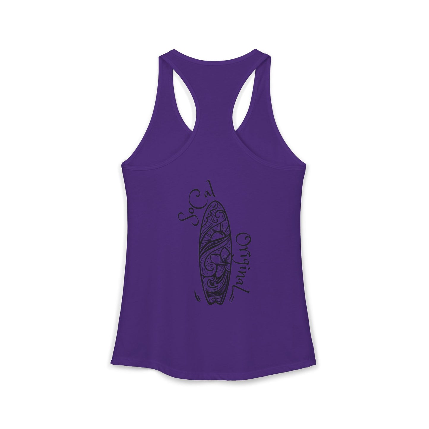 SoCal Original Script + Surfboard Women's Ideal Racerback Tank