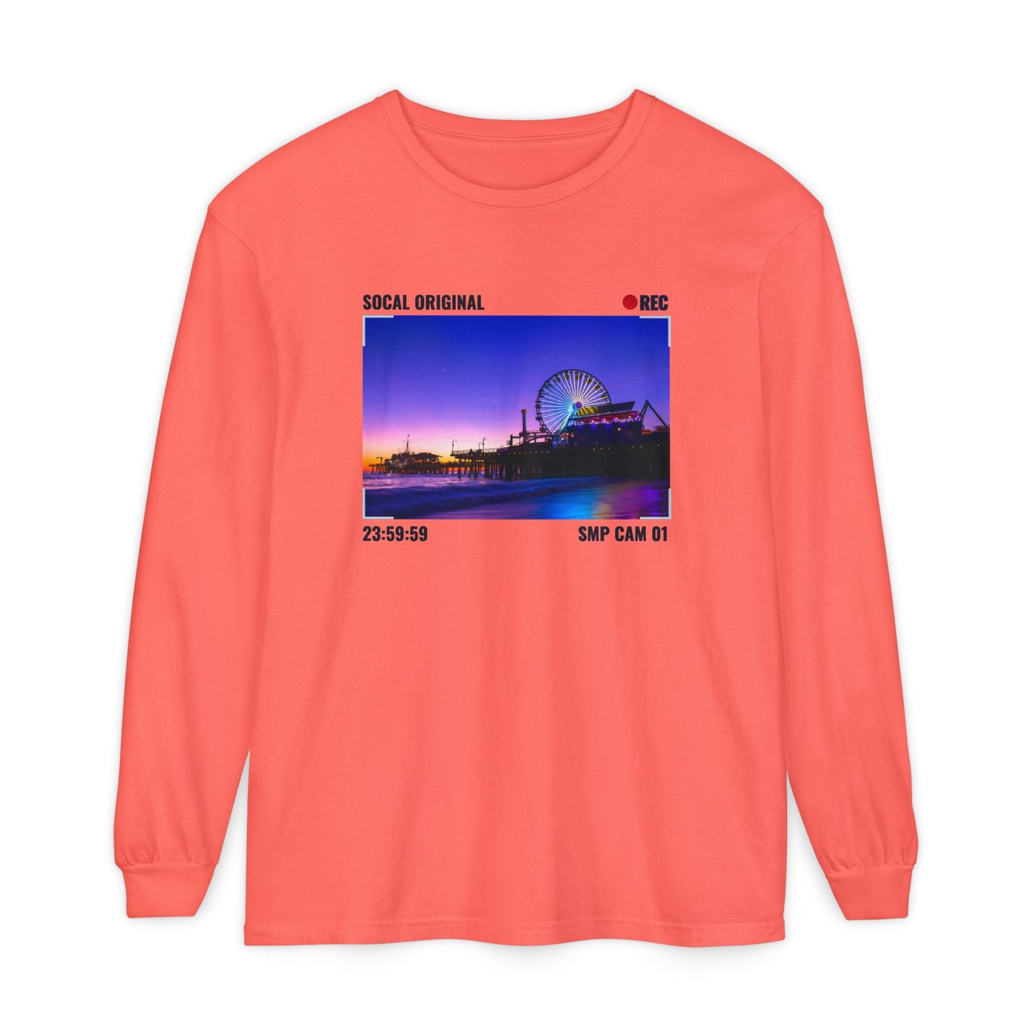 Santa Monica Pier SMP CAM 01 Unisex Garment-dyed Long Sleeve T-Shirt