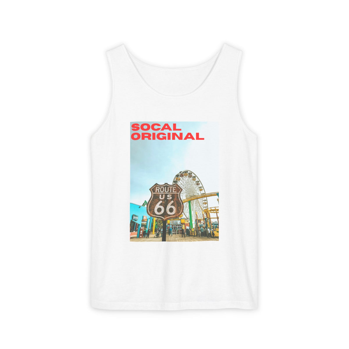 Route 66 Santa Monica Unisex Garment-Dyed Tank Top