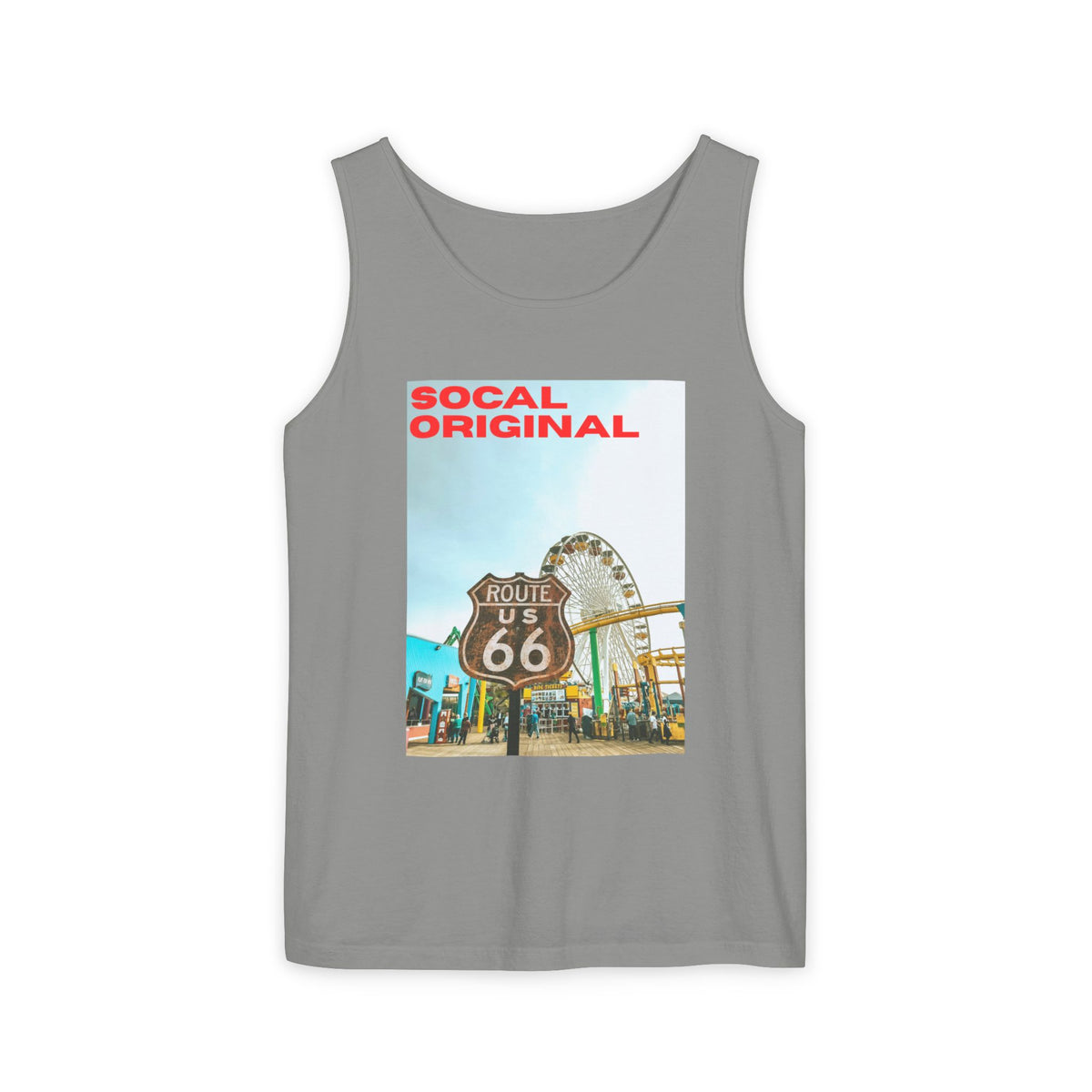Route 66 Santa Monica Unisex Garment-Dyed Tank Top