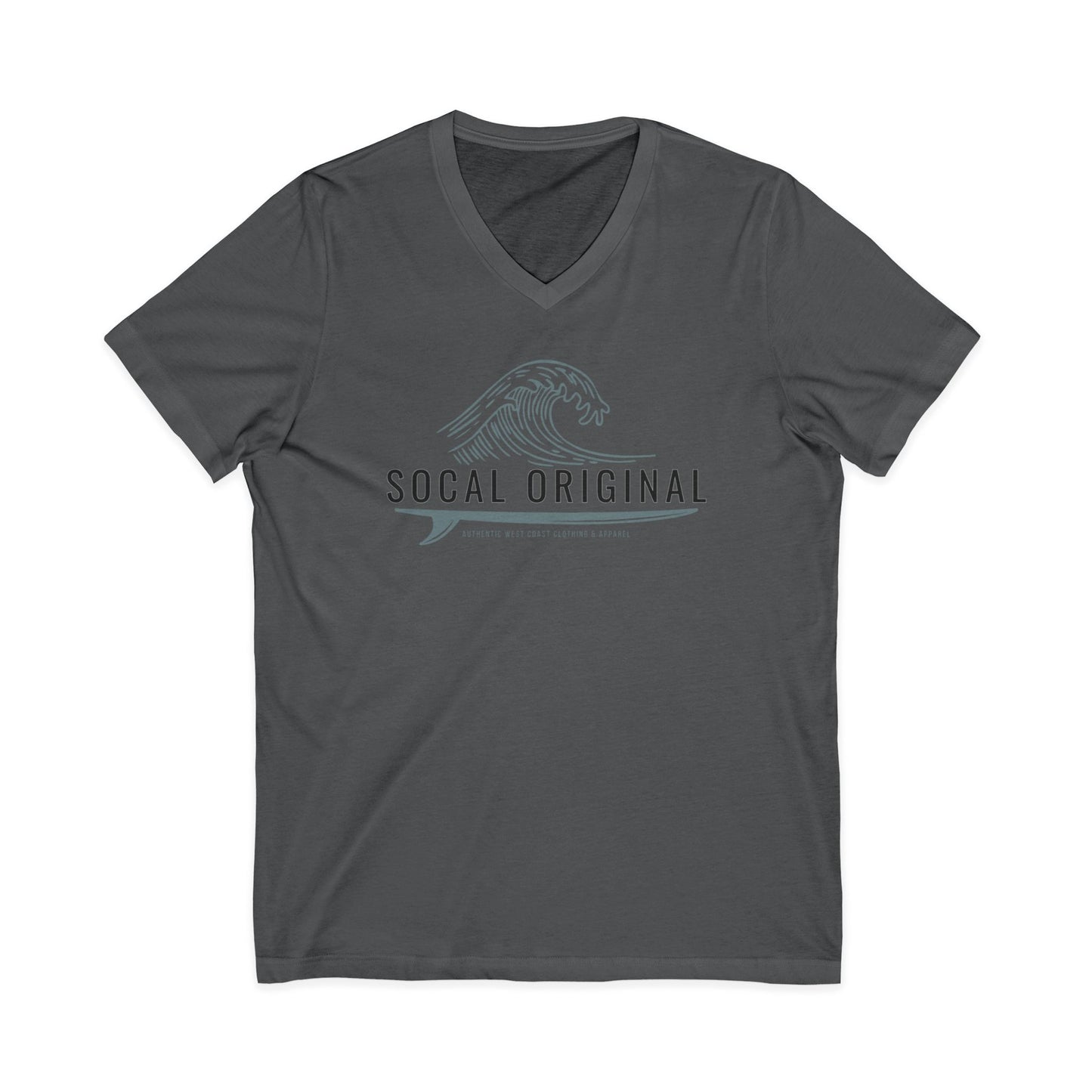 SoCal Original Wave Logo Unisex Jersey Short Sleeve V-Neck Tee