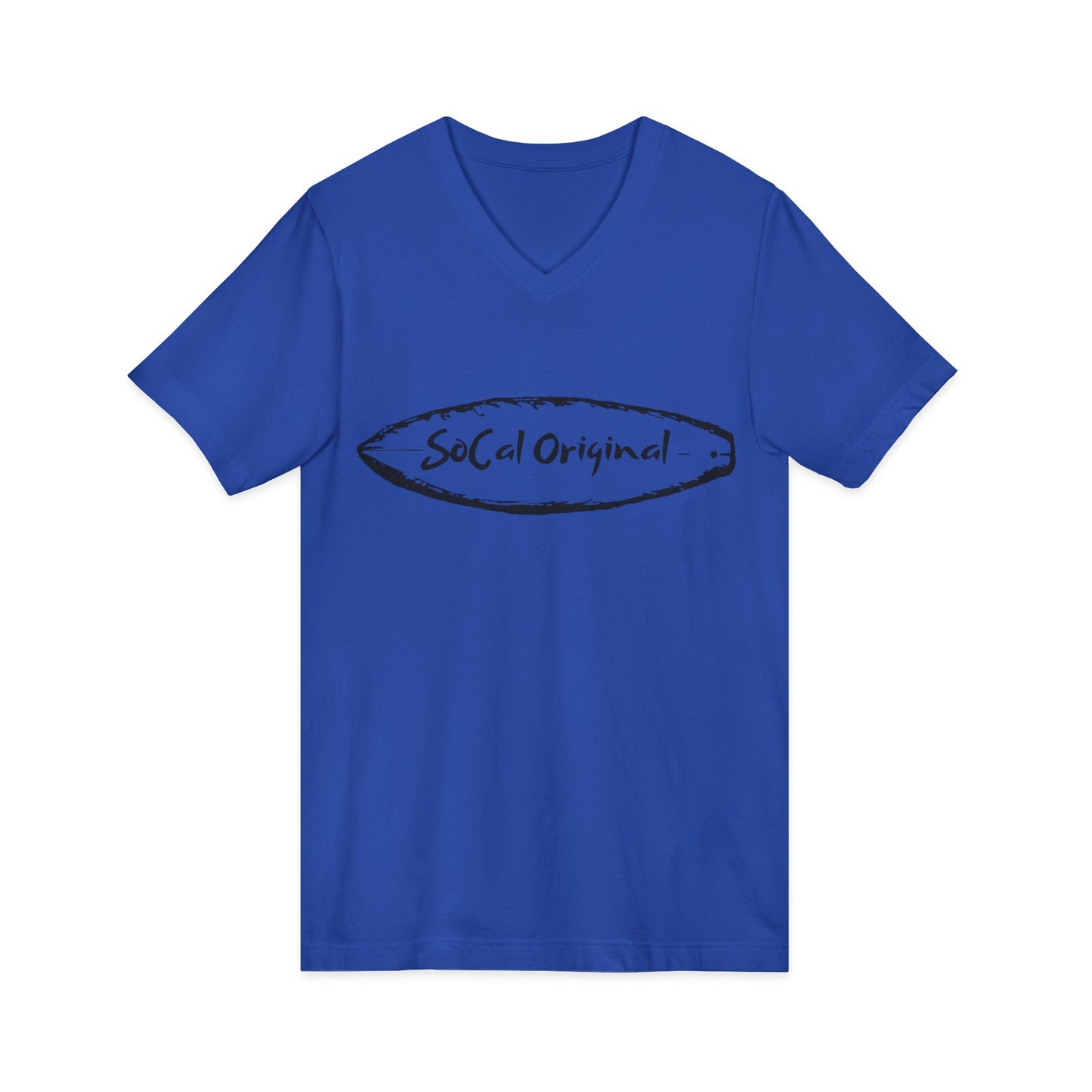 SoCal Original Surfboard Logo Unisex Jersey Short Sleeve V-Neck Tee