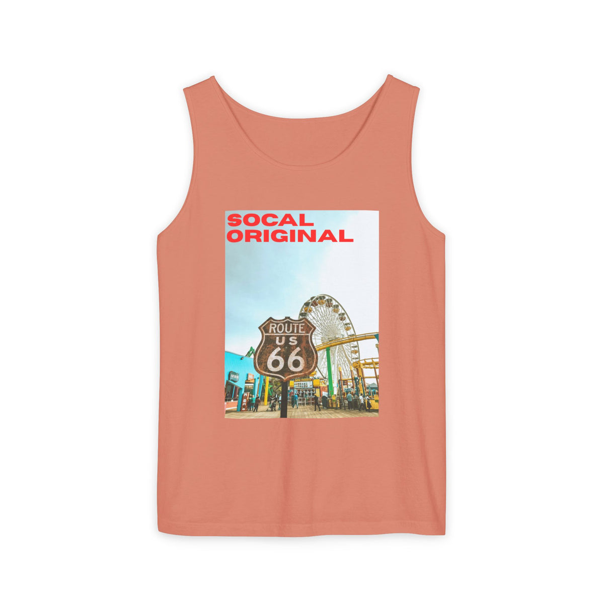 Route 66 Santa Monica Unisex Garment-Dyed Tank Top