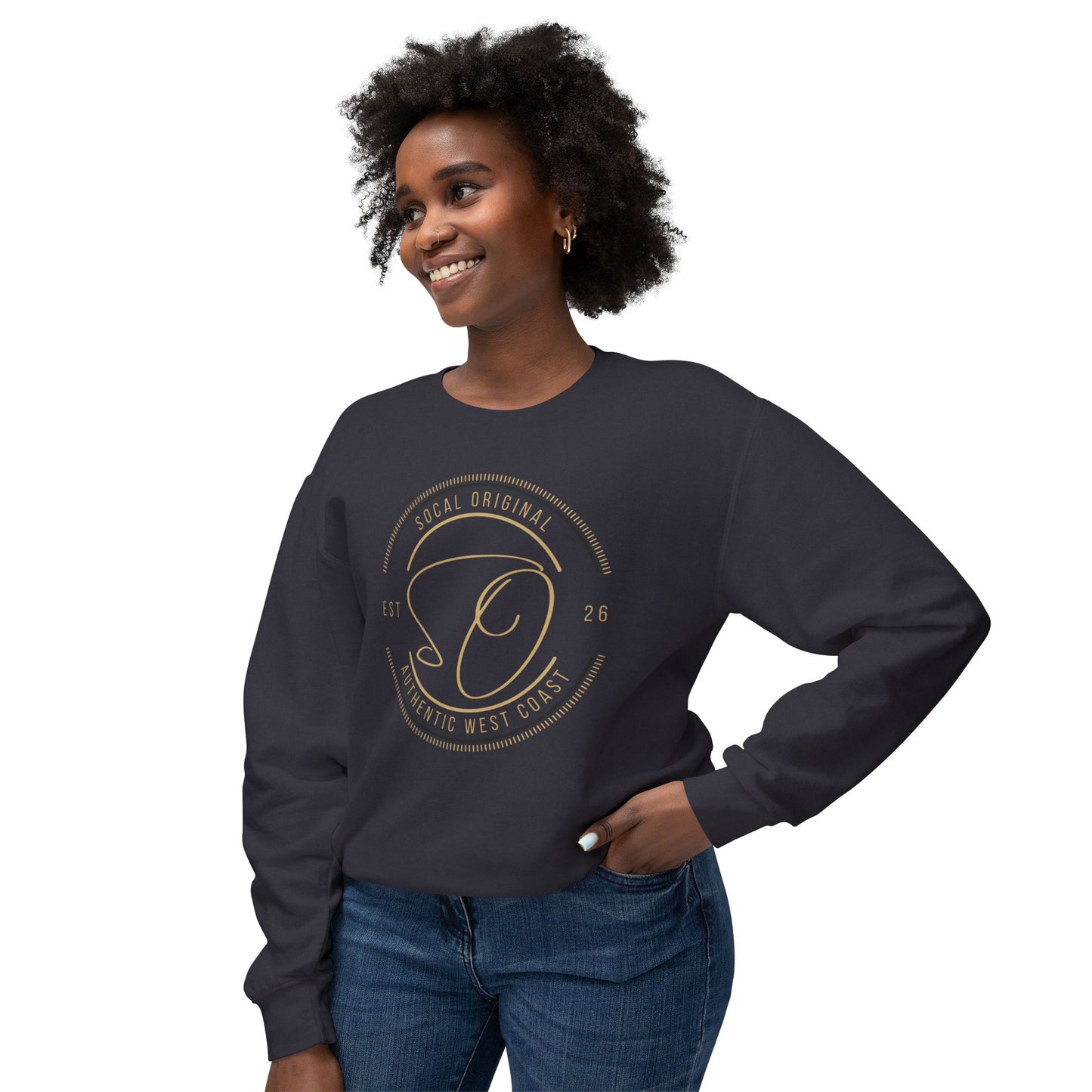 SoCal Original Badge Unisex Lightweight Crewneck Sweatshirt
