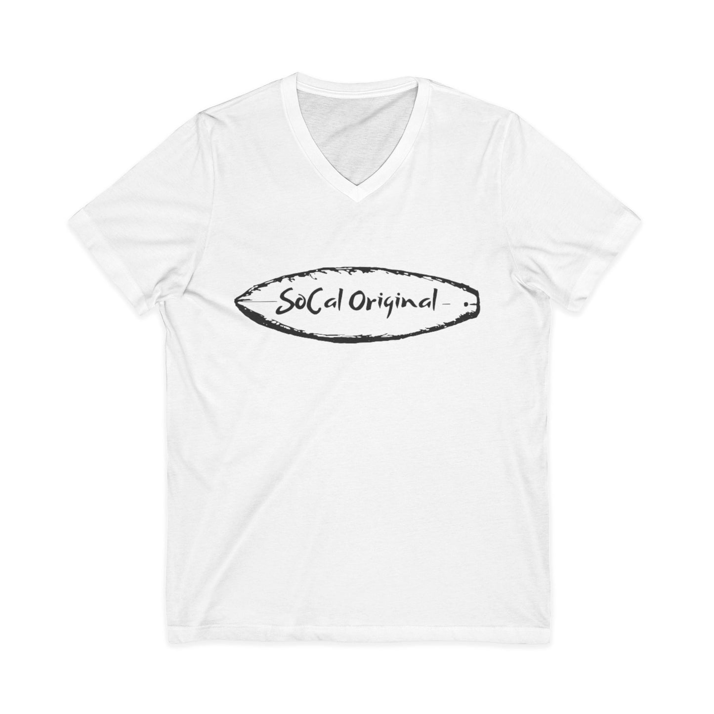 SoCal Original Surfboard Logo Unisex Jersey Short Sleeve V-Neck Tee