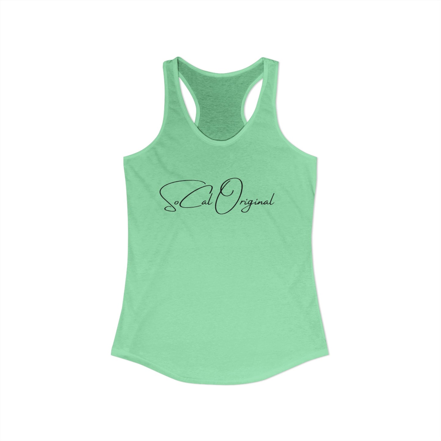SoCal Original Script + Surfboard Women's Ideal Racerback Tank