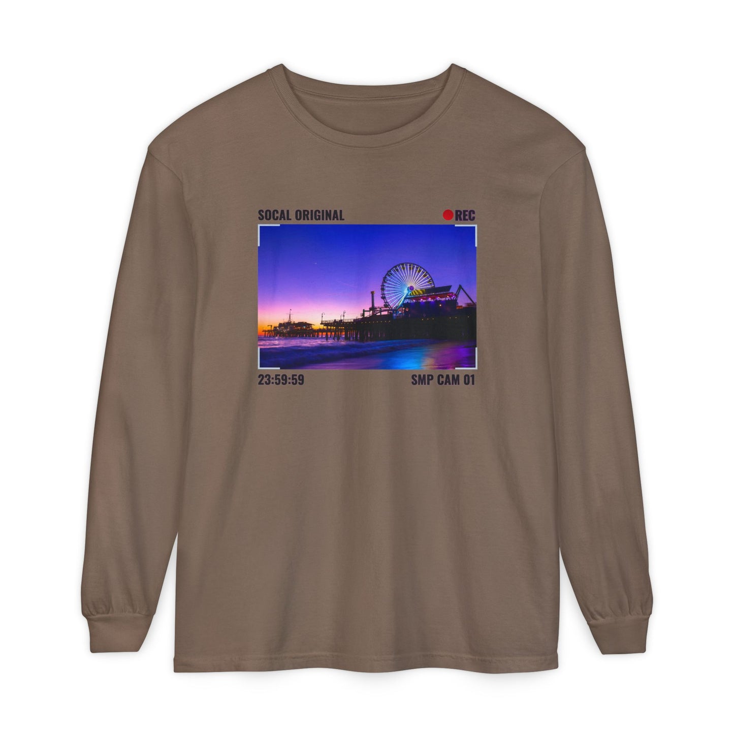 Santa Monica Pier SMP CAM 01 Unisex Garment-dyed Long Sleeve T-Shirt