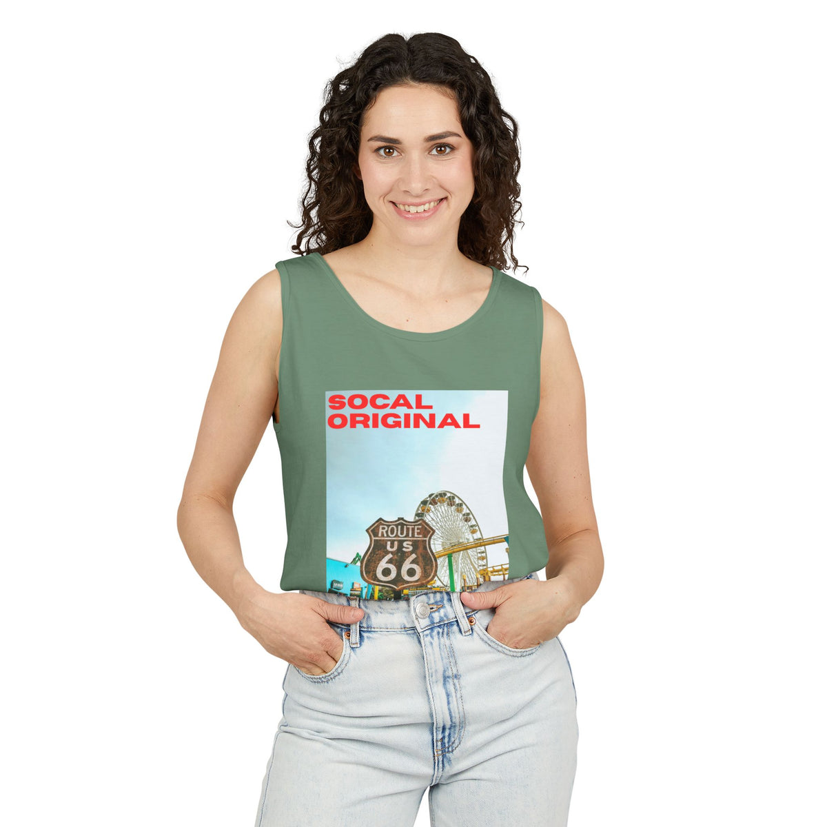 Route 66 Santa Monica Unisex Garment-Dyed Tank Top